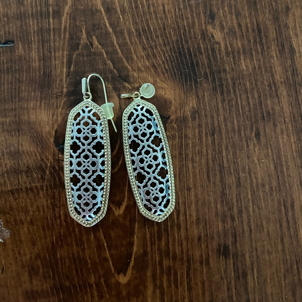 Kendra Scott gold and silver earrings